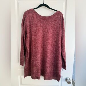 Old Navy Women's Maroon Crew Neck Sweater